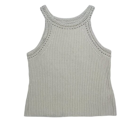 NTW Lucky Brand Linen/Cotton Blend Cream Knit Tank Top Size XL - Picture 2 of 7